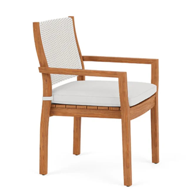 Loom Loom Back Teak Outdoor Dining Armchair