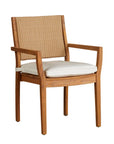 Lloyd Flanders Loom Loom Back Teak Outdoor Dining Armchair
