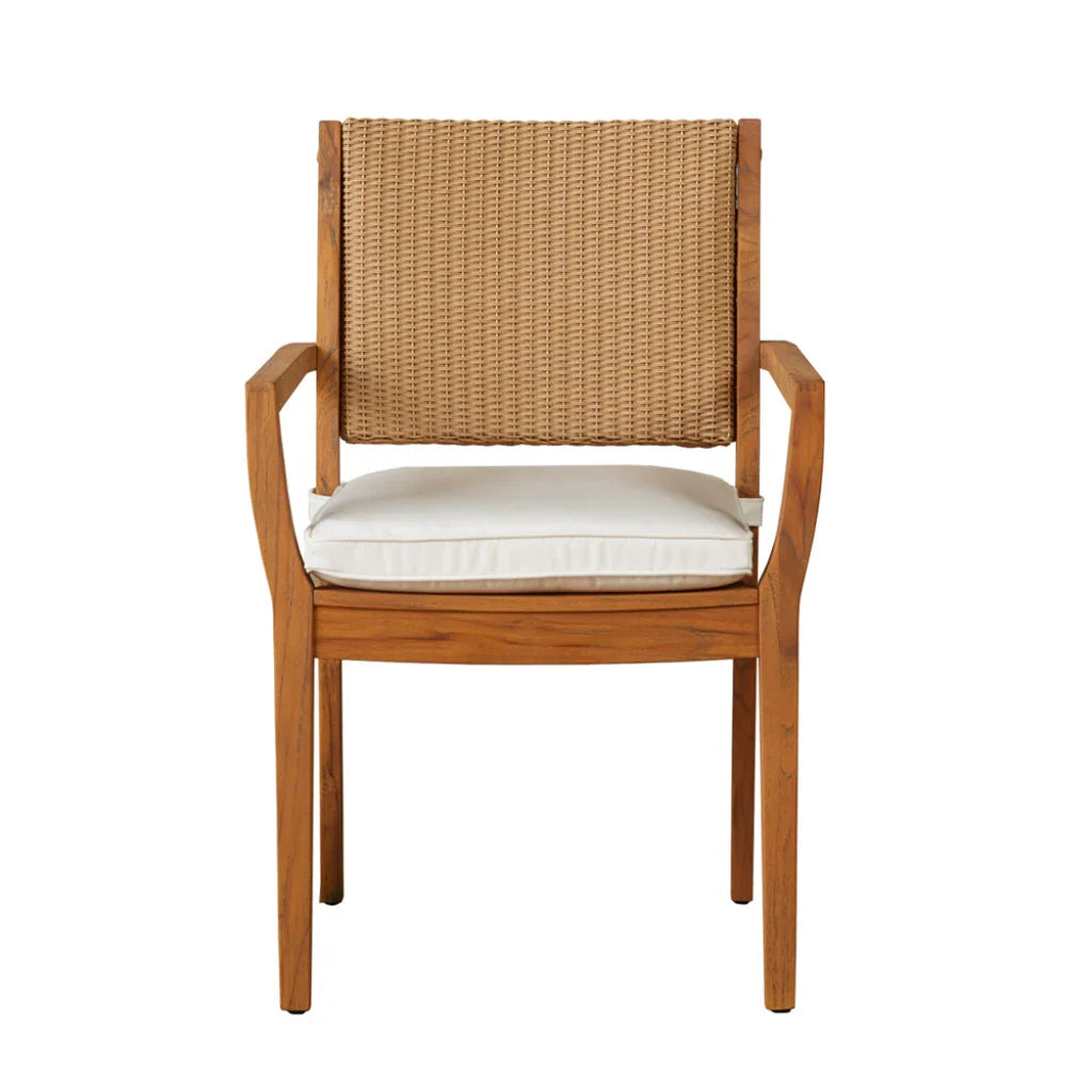 Loom Loom Back Teak Outdoor Dining Armchair