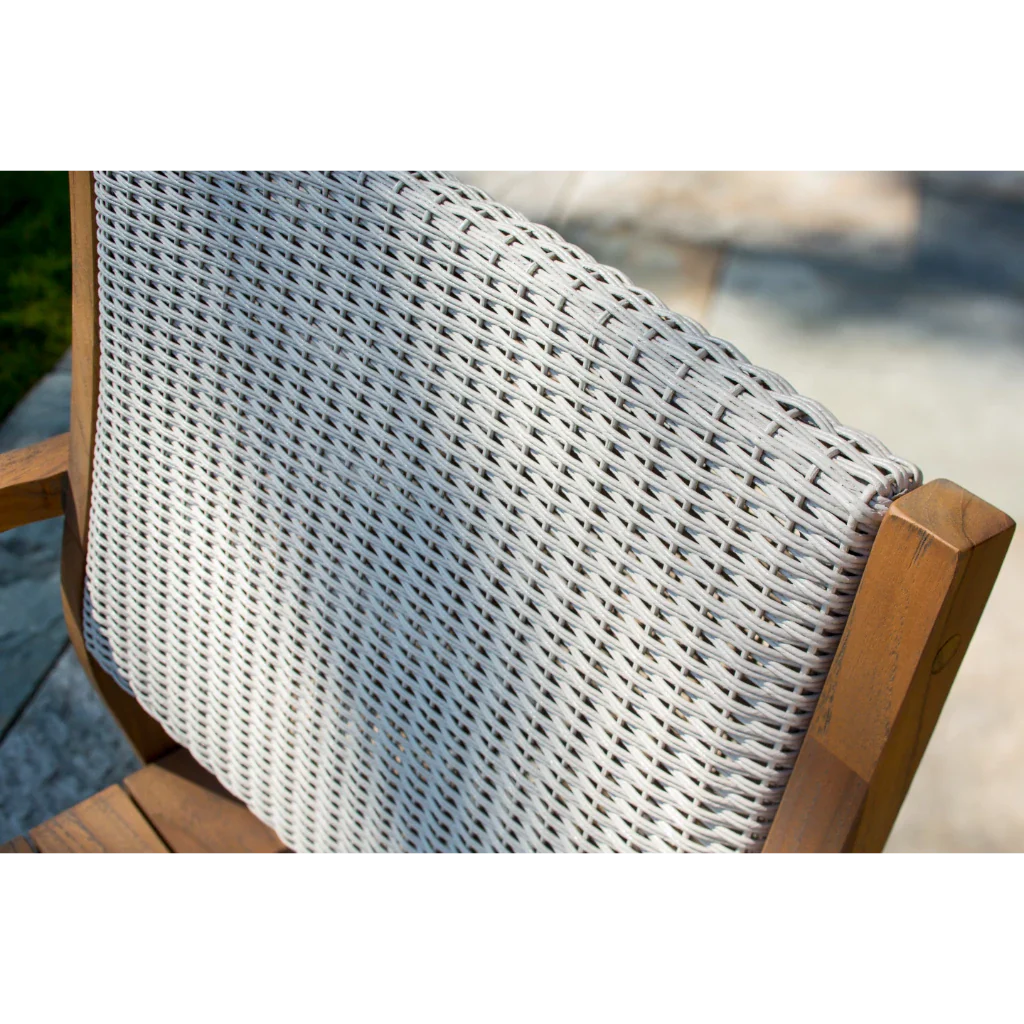 Loom Loom Back Teak Outdoor Dining Armchair