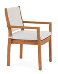 Lloyd Flanders Loom Loom Back Teak Outdoor Dining Armchair