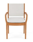 Lloyd Flanders Loom Loom Back Teak Outdoor Dining Armchair