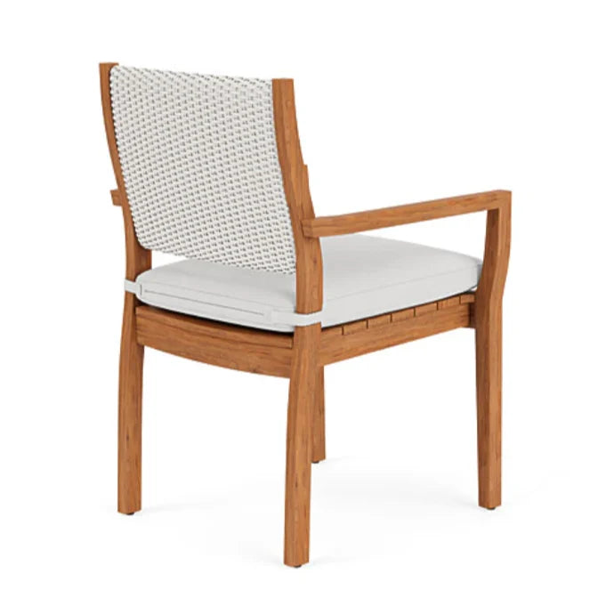 Loom Loom Back Teak Outdoor Dining Armchair