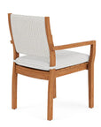 Lloyd Flanders Loom Loom Back Teak Outdoor Dining Armchair