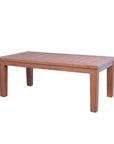 Lloyd Flanders Teak Rectangular Tapered Leg Outdoor Cocktail Table