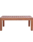Lloyd Flanders Teak Rectangular Tapered Leg Outdoor Cocktail Table