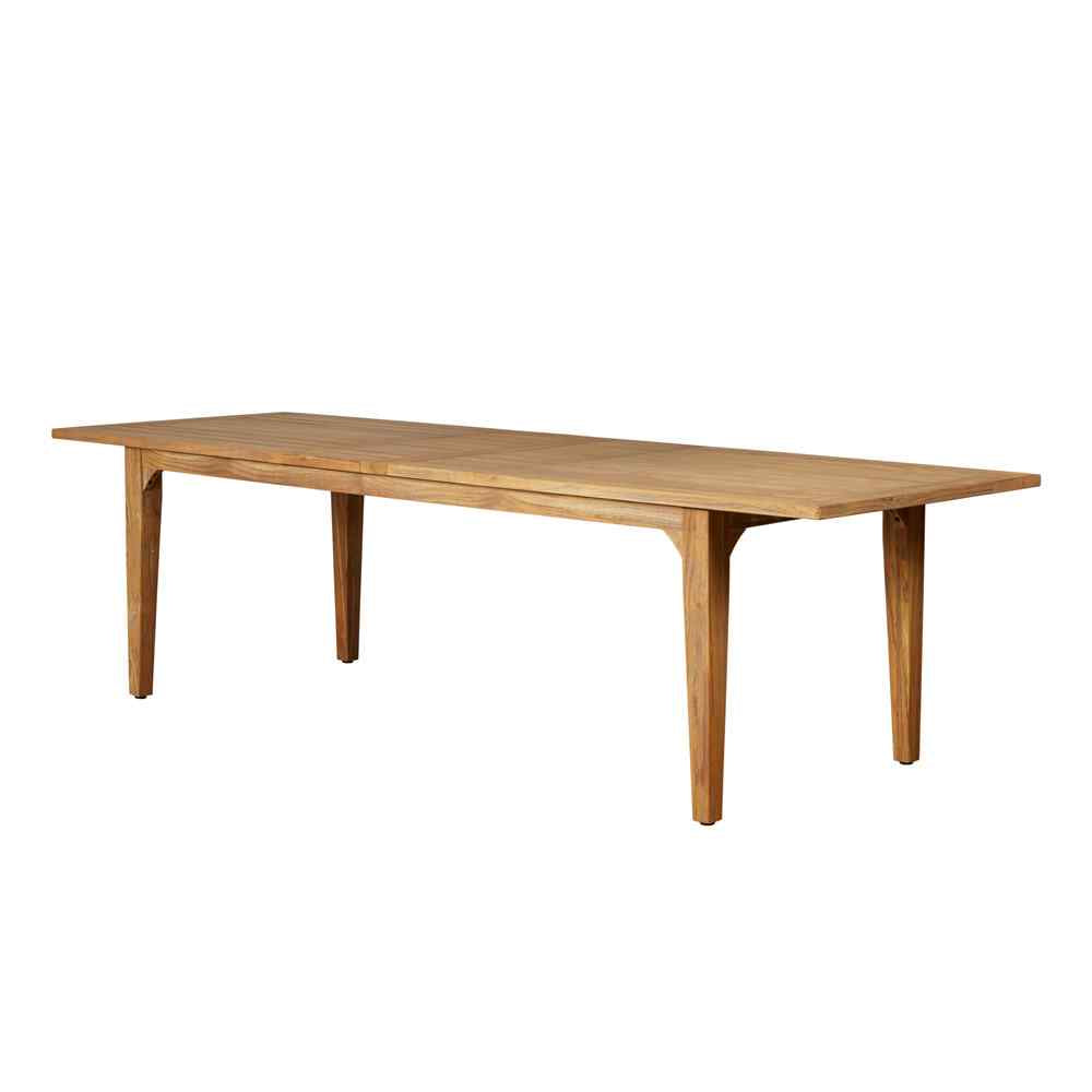 Lloyd Flanders Teak Double Butterfly Leaf Outdoor Dining Table