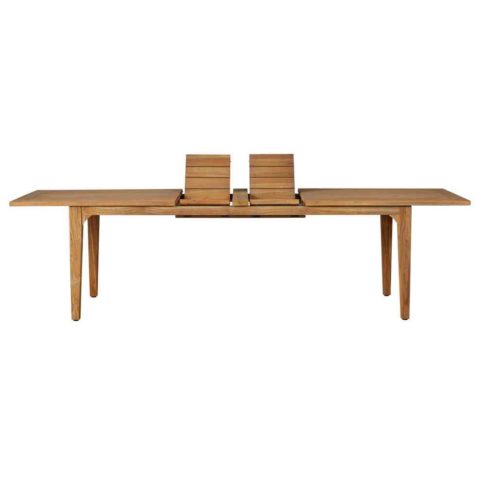 Lloyd Flanders Teak Double Butterfly Leaf Outdoor Dining Table