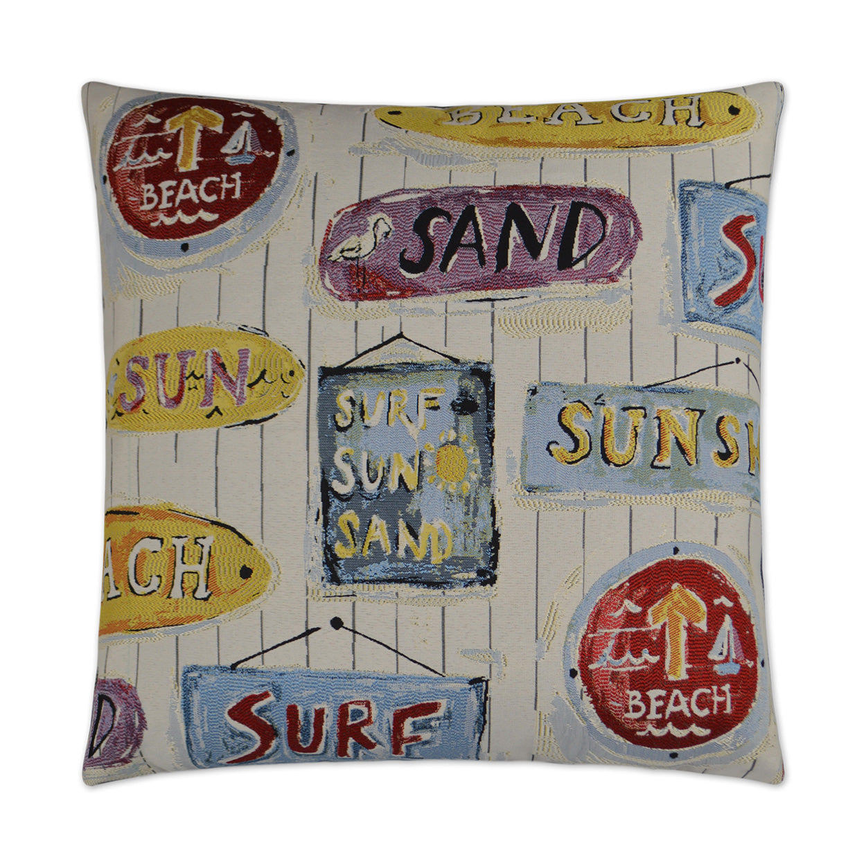 D.V. Kap Sunshine Stamp Multi Color Throw Pillow With Insert