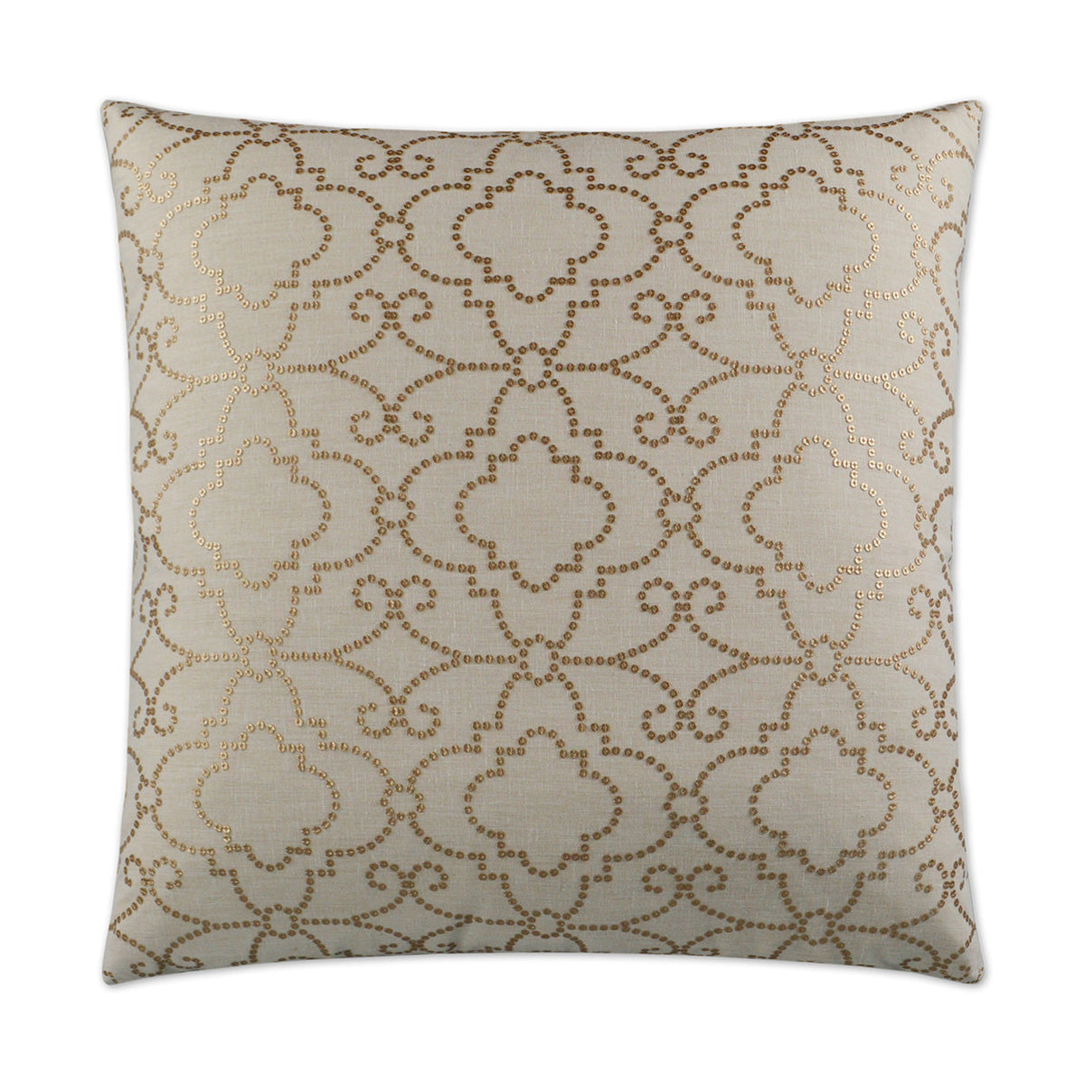 D.V. Kap Wow Factor Gilt Brown Throw Pillow With Insert