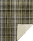 Plaid Brown Washable Indoor-Outdoor Rug