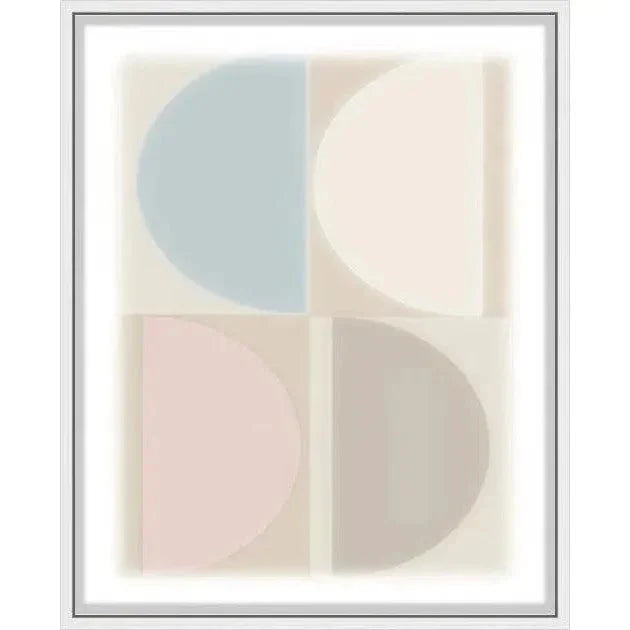 Split Circle V Floating Canvas Art -- view 2