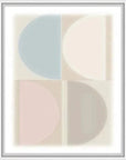 Split Circle V Floating Canvas Art -- view 2