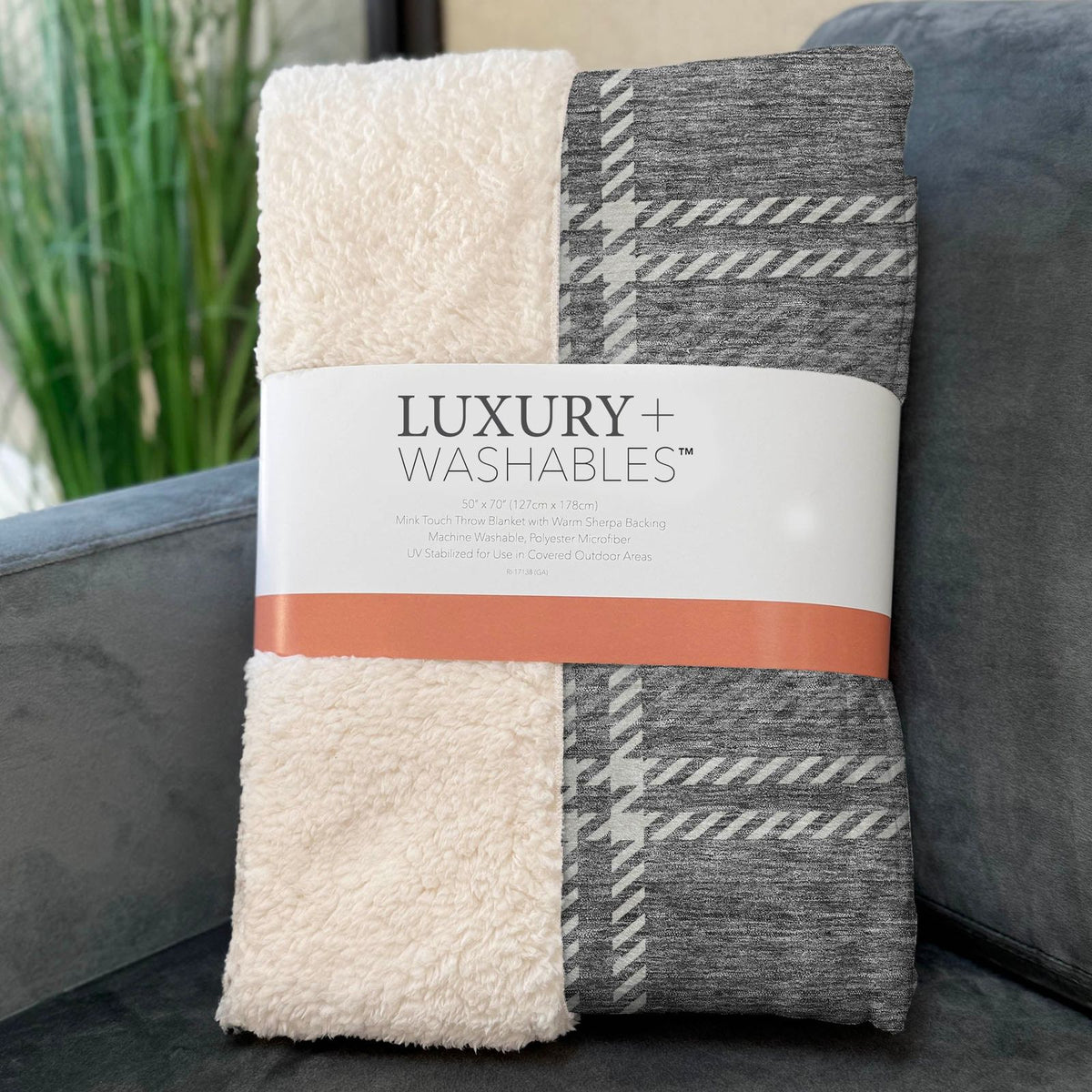 Spiral Whispers Grey Washable Indoor-Outdoor Rug