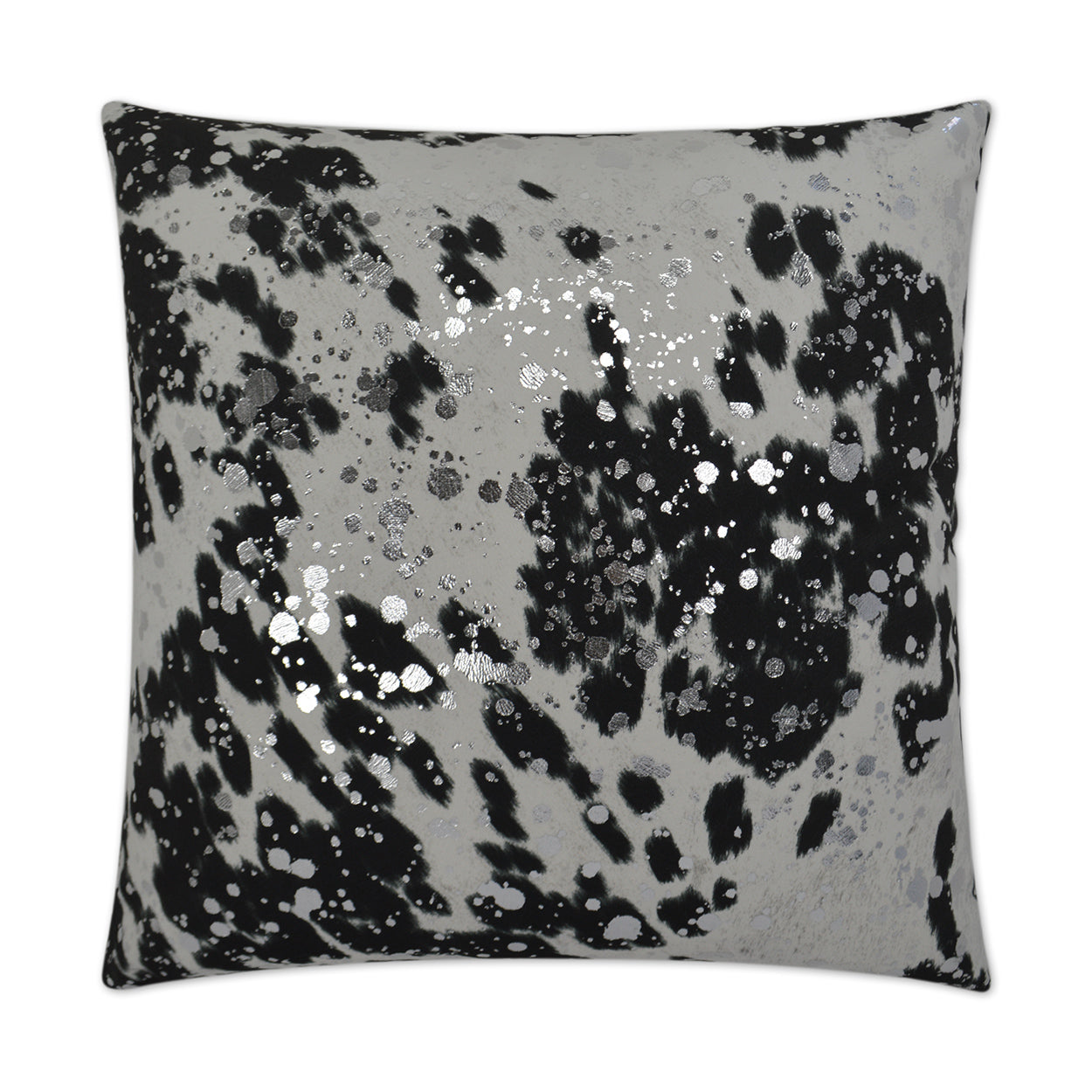 D.V. Kap Mottley Moo Domino Black Throw Pillow With Insert