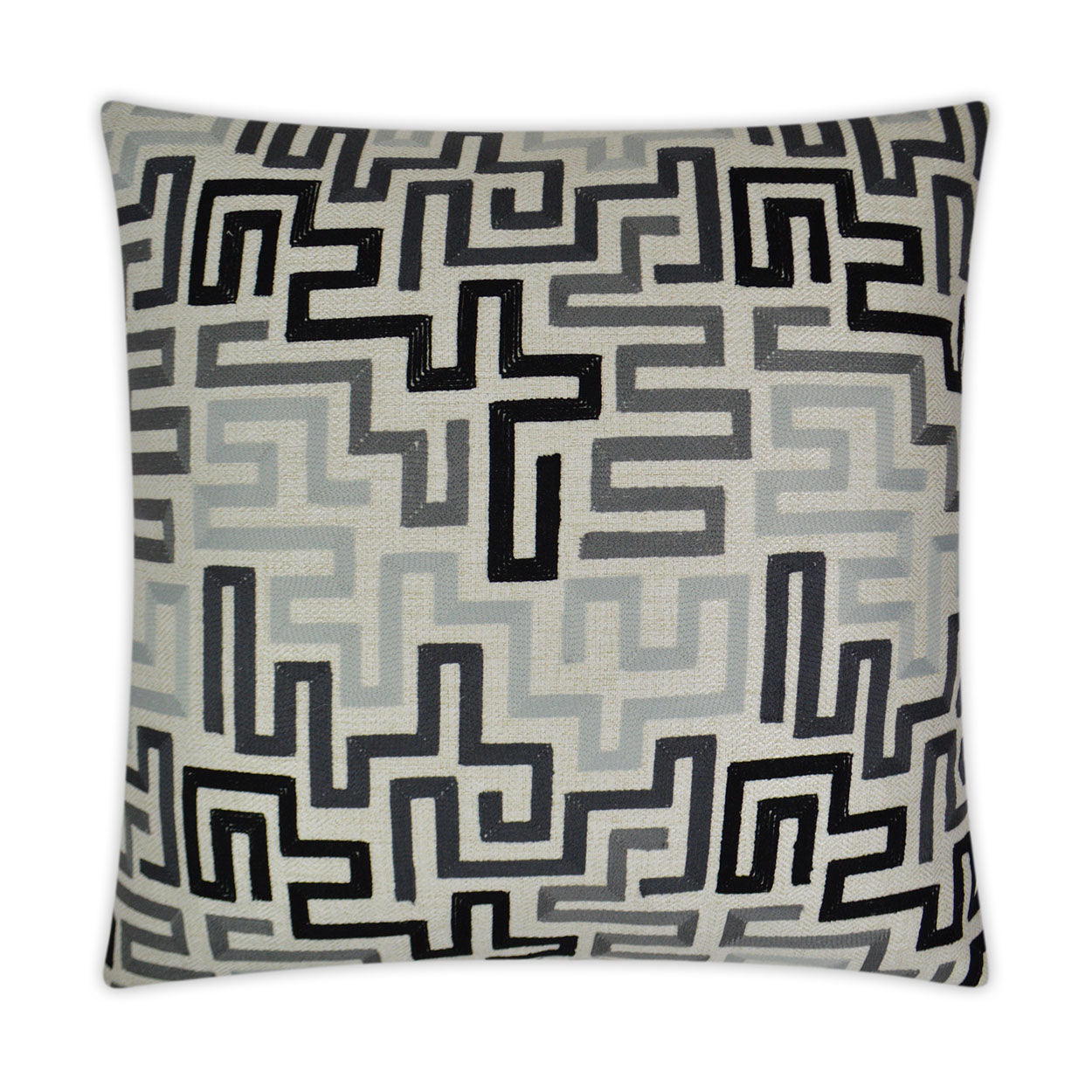 D.V. Kap Labyrinth Alloy Grey Throw Pillow With Insert