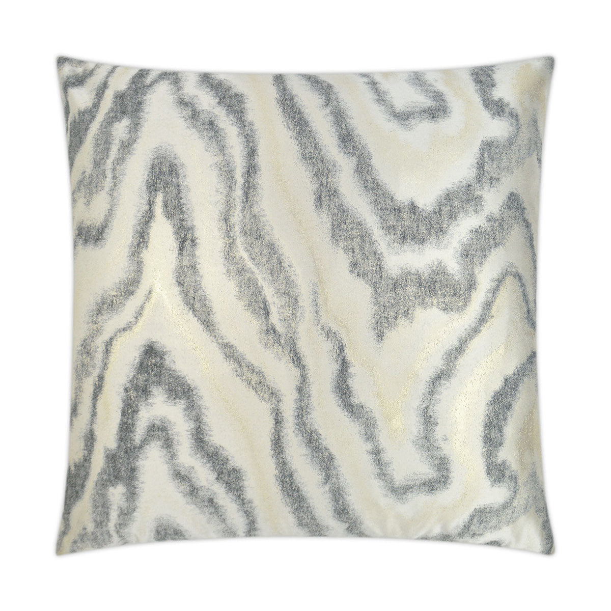 D.V. Kap Waves Charcoal Grey Throw Pillow With Insert