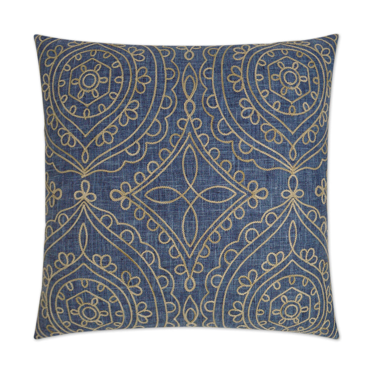 D.V. Kap Timelessness Denim Blue Throw Pillow With Insert