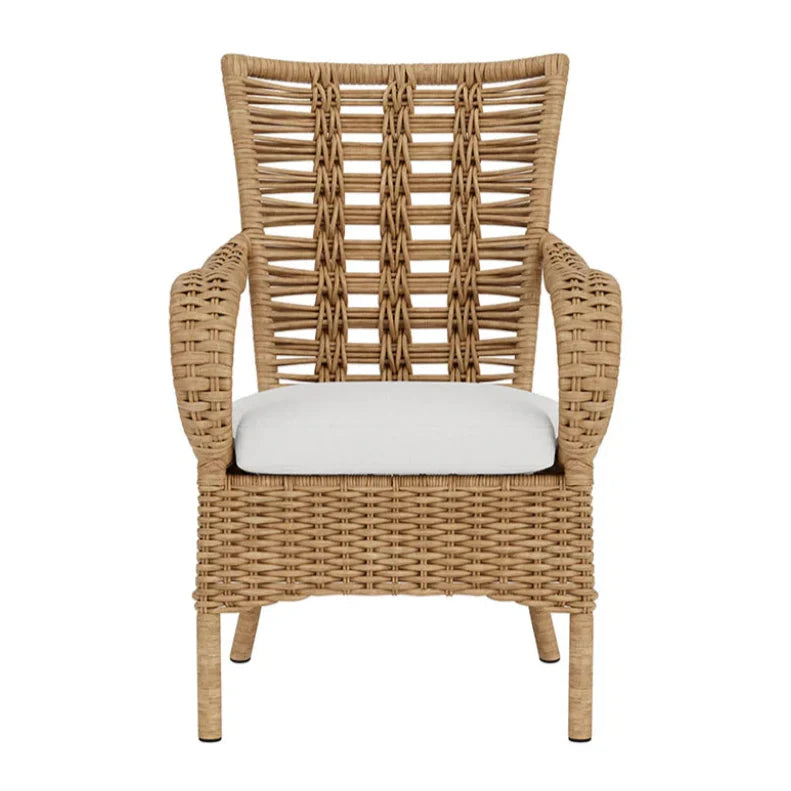 Lloyd Flanders Magnolia Brown Outdoor Dining Armchair