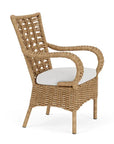 Lloyd Flanders Magnolia Brown Outdoor Dining Armchair