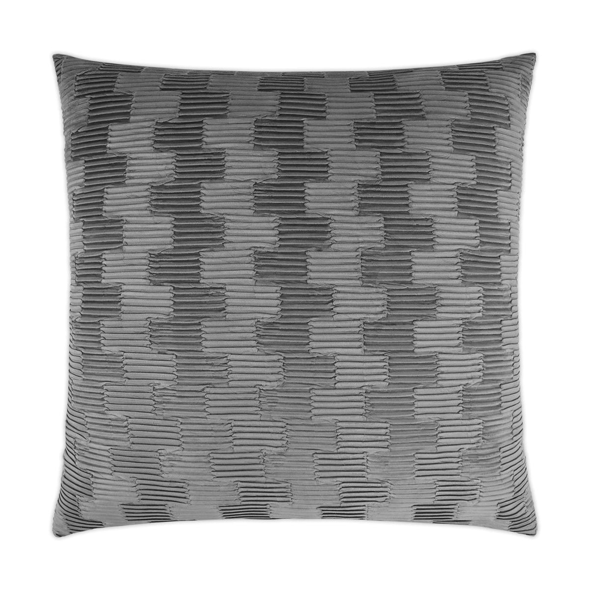 D.V. Kap Ruche Slate Grey Throw Pillow With Insert