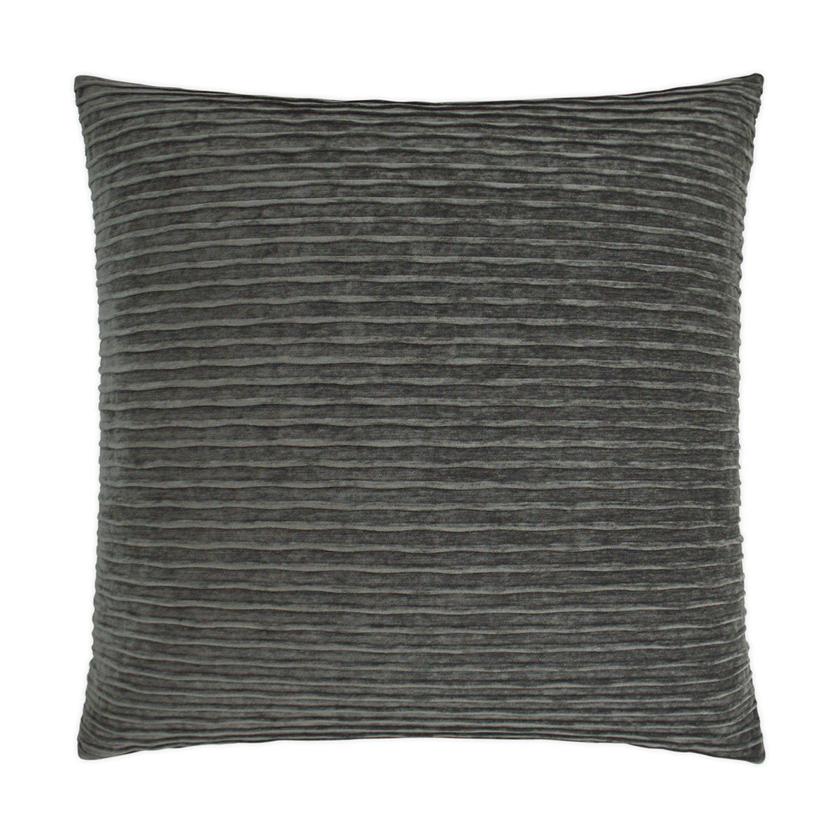 D.V. Kap Pleatte Grey Black Throw Pillow With Insert