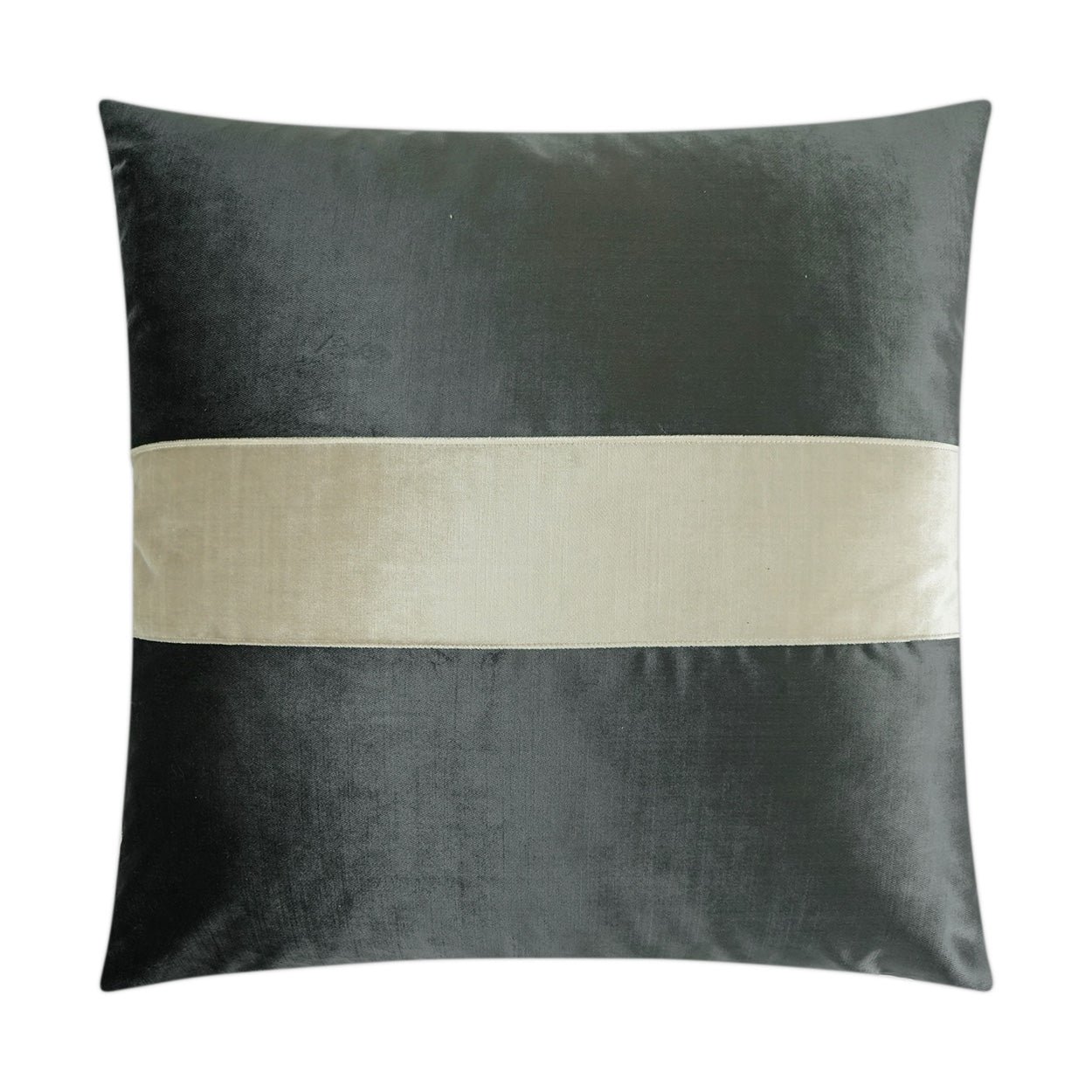 D.V. Kap Iridescence Band Graphite Grey Throw Pillow With Insert