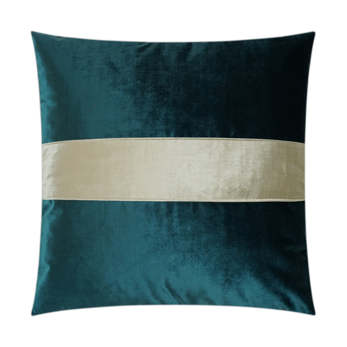 D.V. Kap Iridescence Band Peacock Blue Throw Pillow With Insert