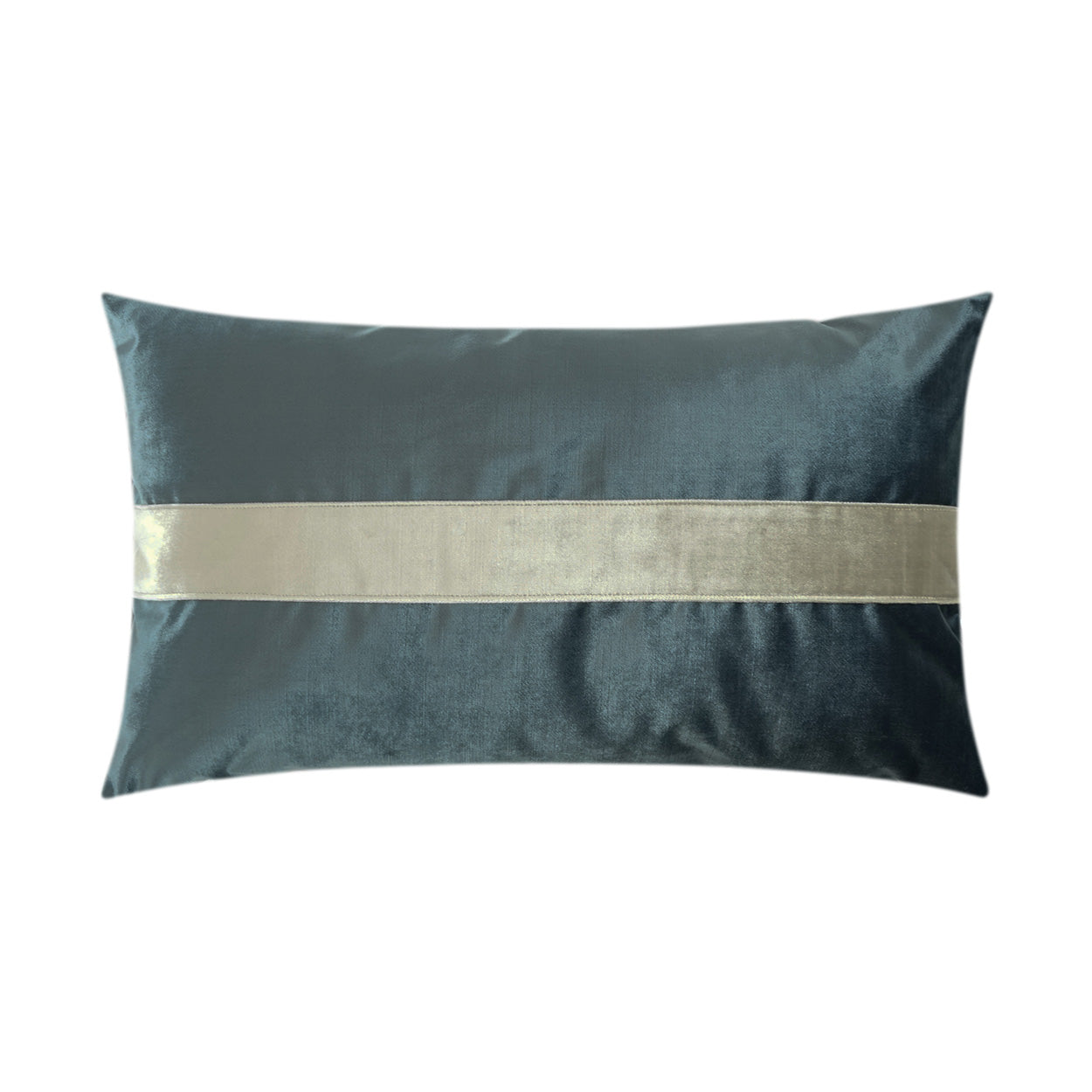 D.V. Kap Iridescence Band Lumbar Baltic Blue Throw Pillow With Insert