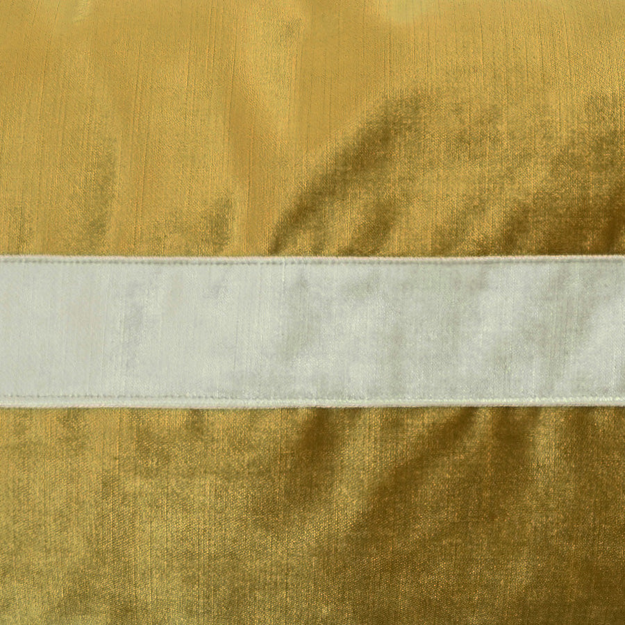 D.V. Kap Iridescence Band Lumbar Citron Yellow Throw Pillow