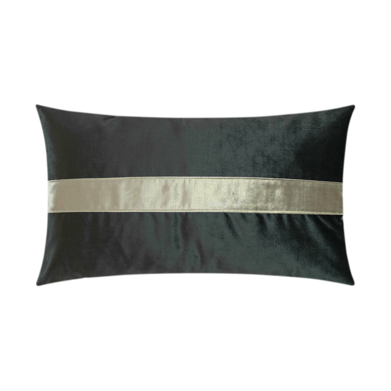 D.V. Kap Iridescence Band Lumbar Graphite Grey Throw Pillow