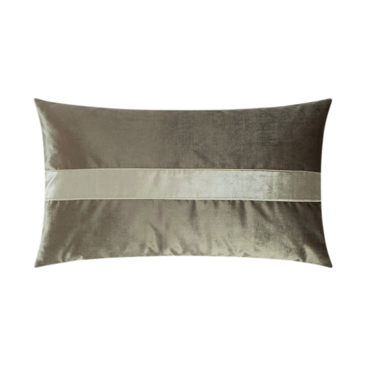 D.V. Kap Iridescence Band Lumbar Latte Grey Throw Pillow With Insert