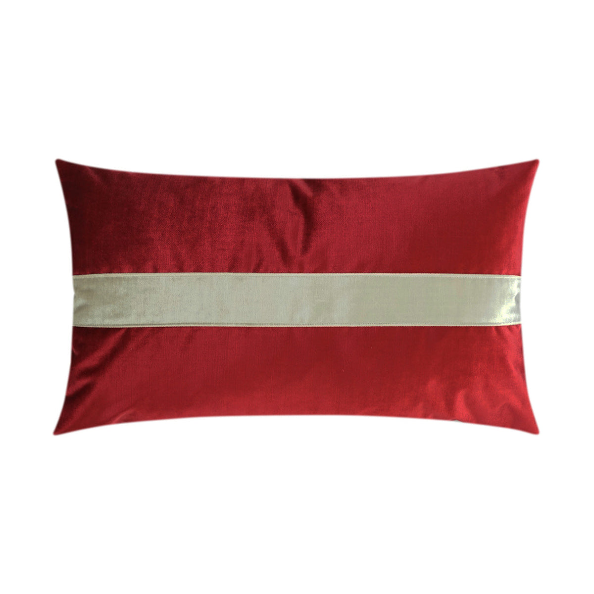 D.V. Kap Iridescence Band Lumbar Ruby Red Throw Pillow With Insert