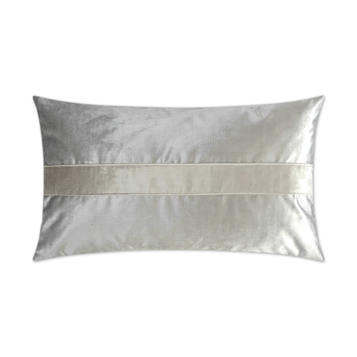 D.V. Kap Iridescence Band Lumbar Silver Throw Pillow With Insert