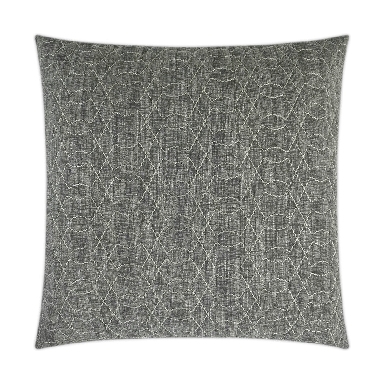 D.V. Kap Shipka Chrome Grey Throw Pillow With Insert