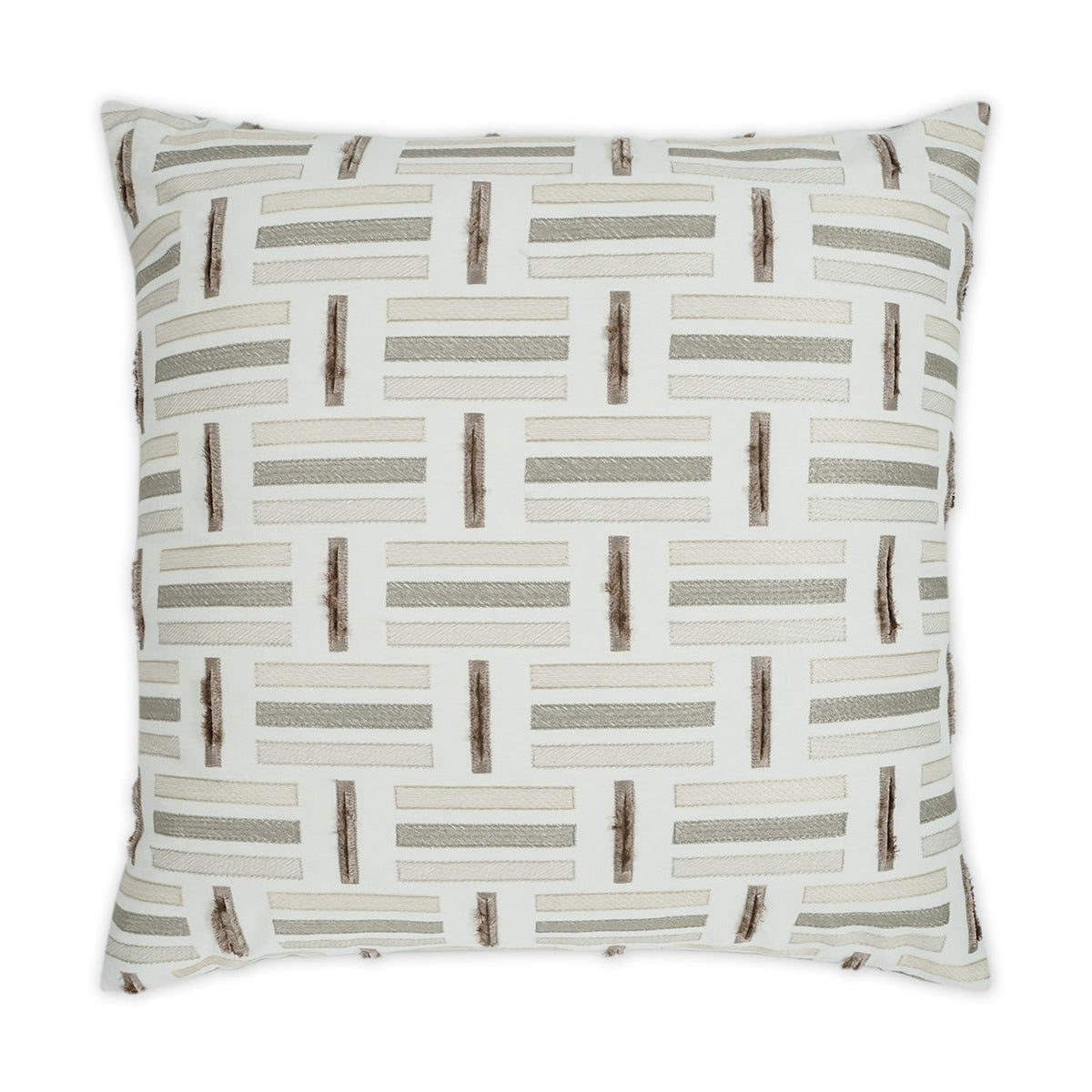 D.V. Kap Toe Tapper Off-Whites White Throw Pillow With Insert