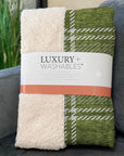 Spiral Whispers Green Washable Indoor-Outdoor Rug