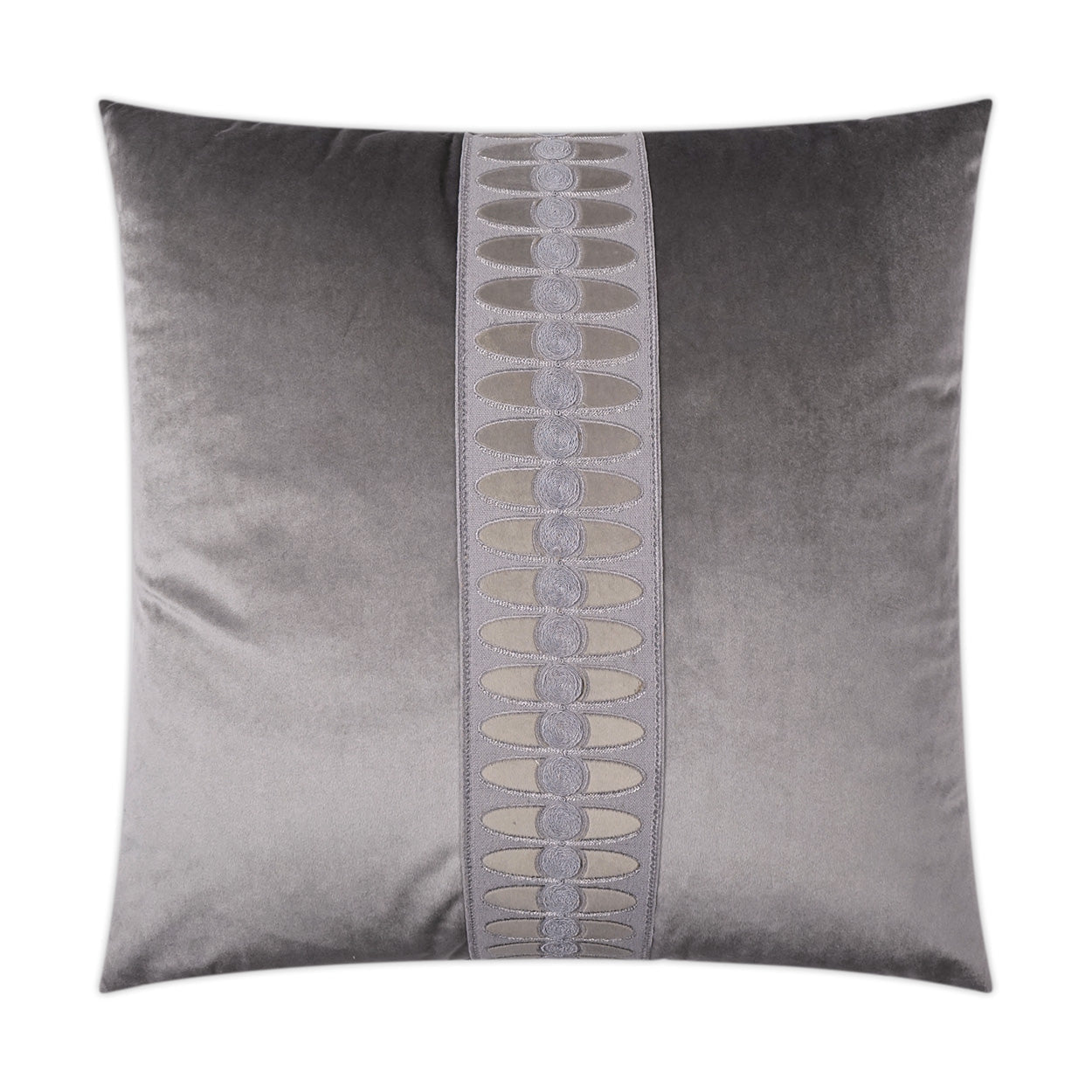 D.V. Kap Mati Velvet Grey Throw Pillow With Insert