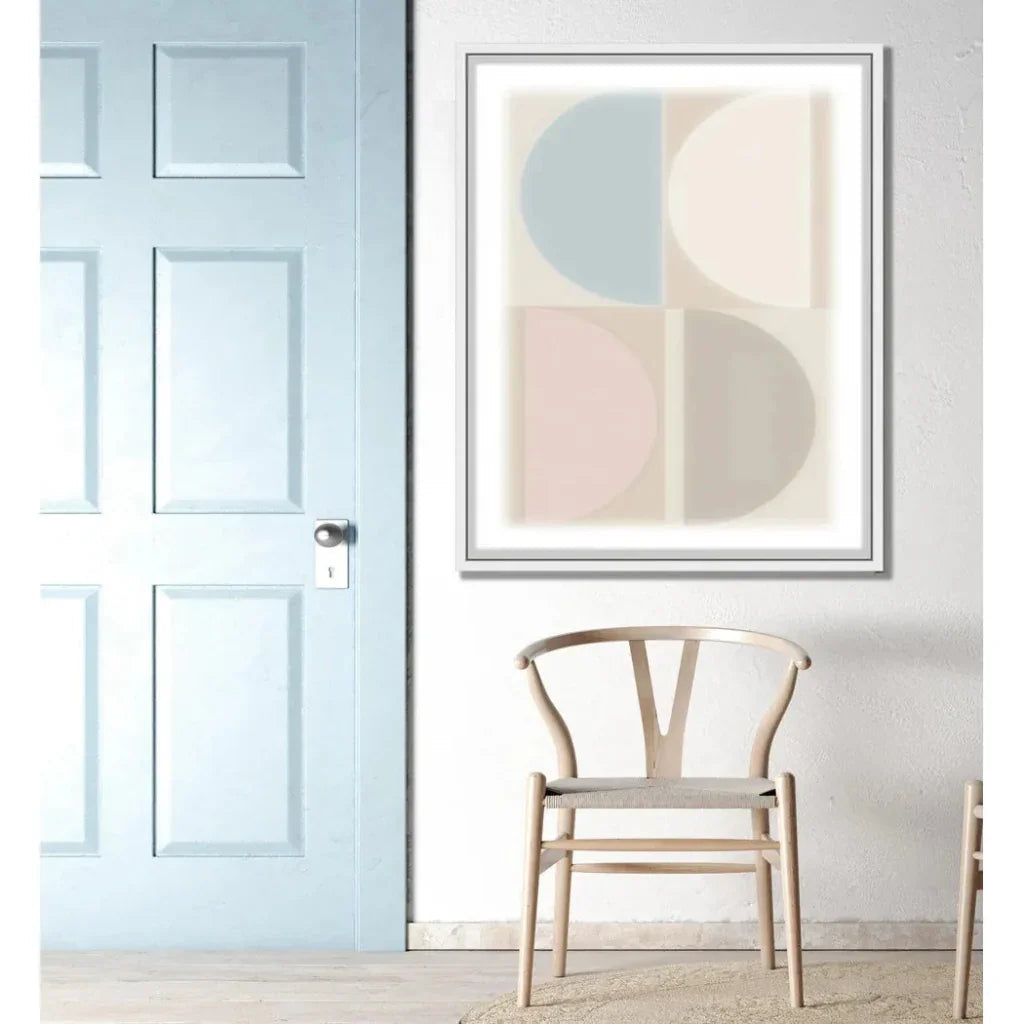Split Circle V Floating Canvas Art -- view 3