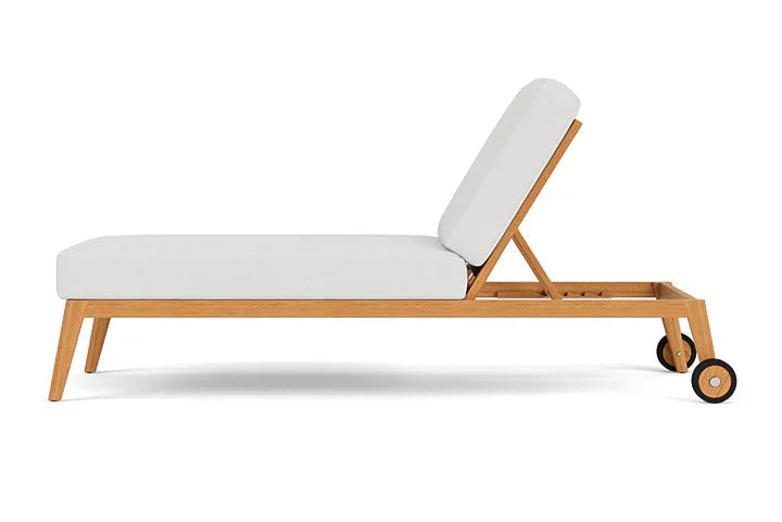 Lloyd Flanders Alpine Teak Wooden Outdoor Pool Chaise