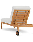 Lloyd Flanders Alpine Teak Wooden Outdoor Pool Chaise