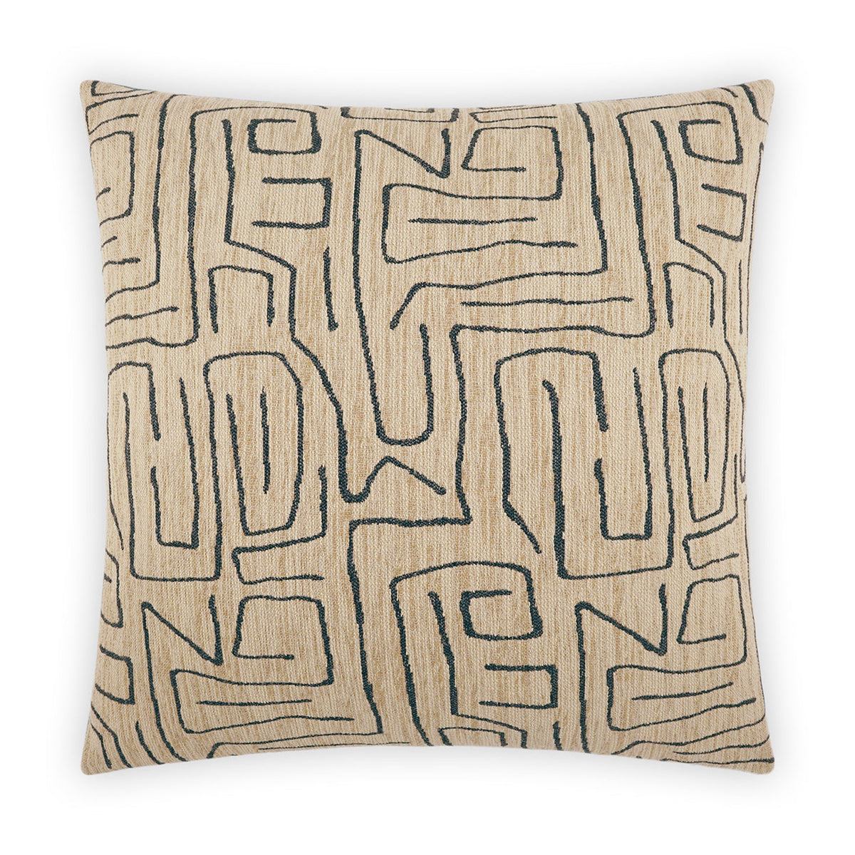 D.V. Kap Novato Jute Brown Throw Pillow With Insert