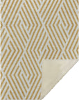Geometric Gold Washable Indoor-Outdoor Rug