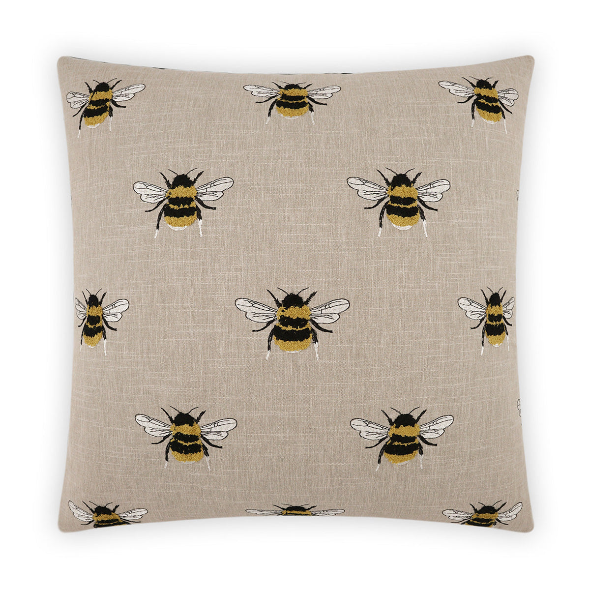 D.V. Kap Busy Bee Linen Brown Throw Pillow With Insert