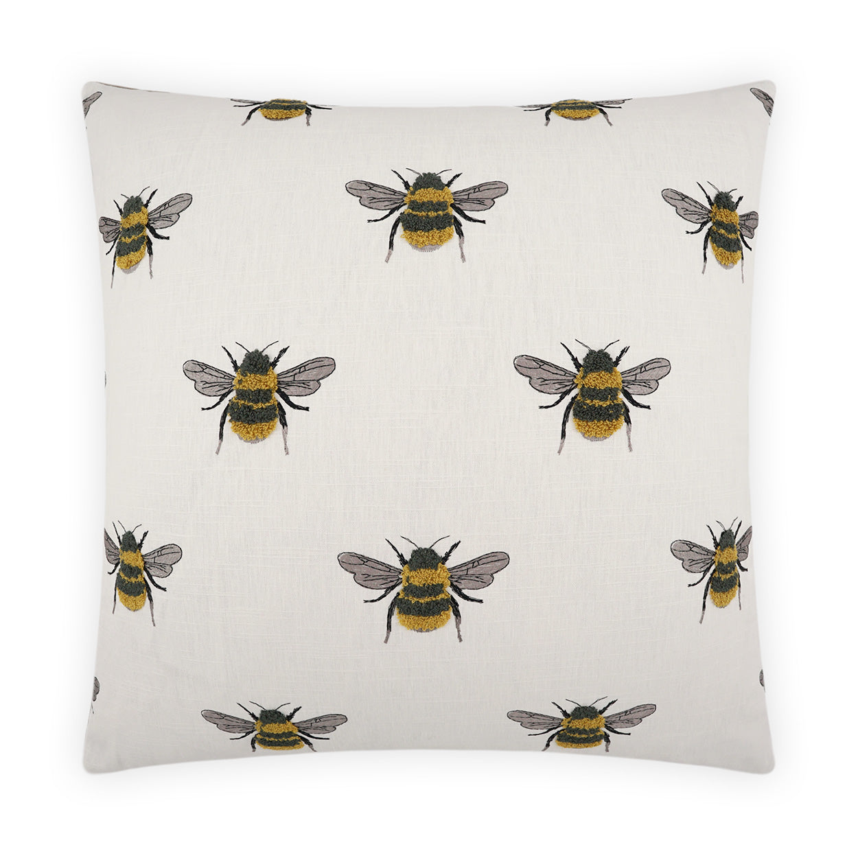 D.V. Kap Busy Bee White Throw Pillow With Insert