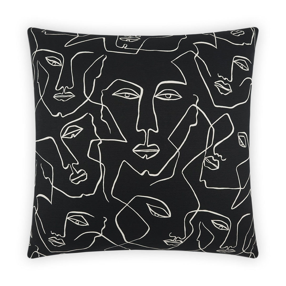 D.V. Kap Face Up Black Throw Pillow With Insert