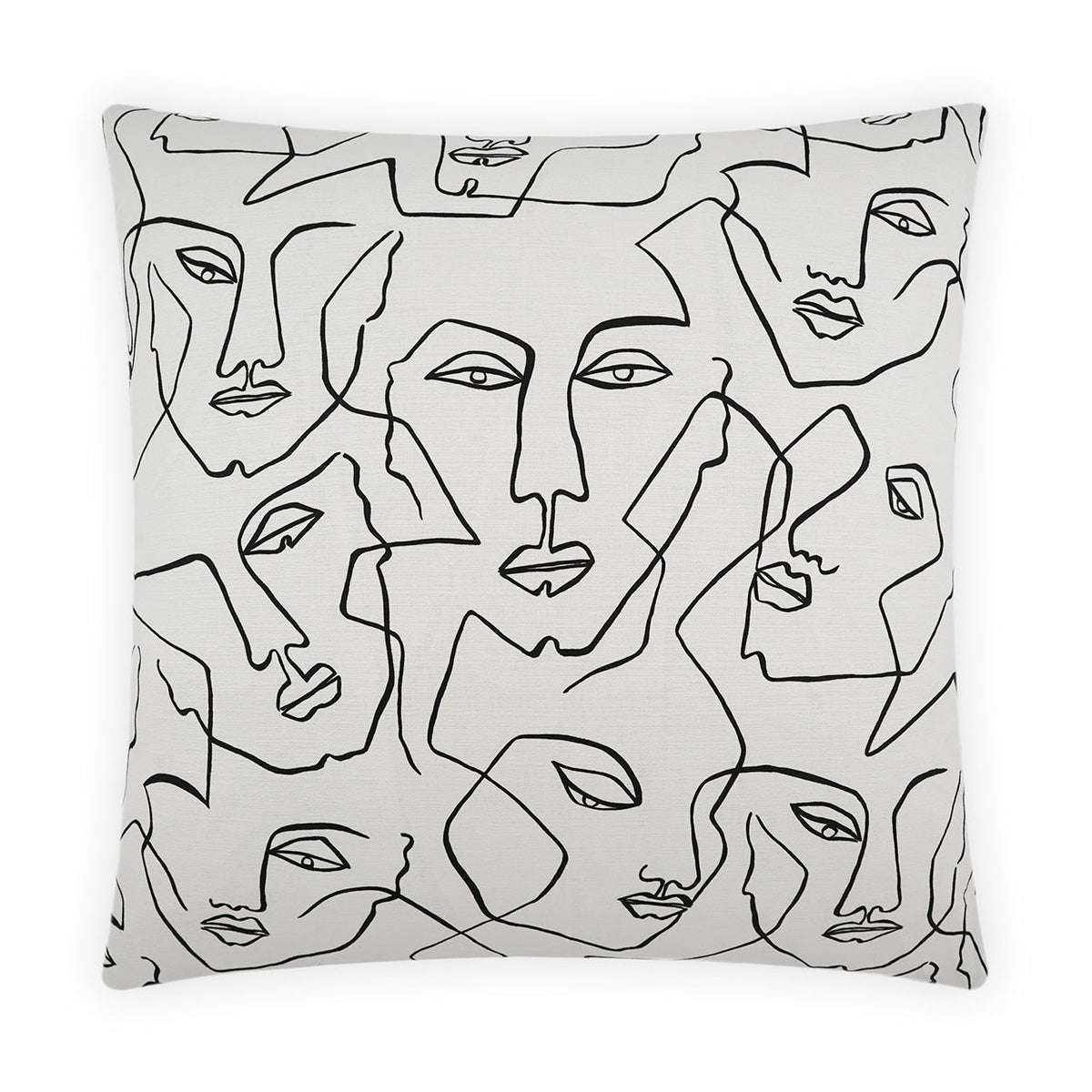 D.V. Kap Face Up White Throw Pillow With Insert