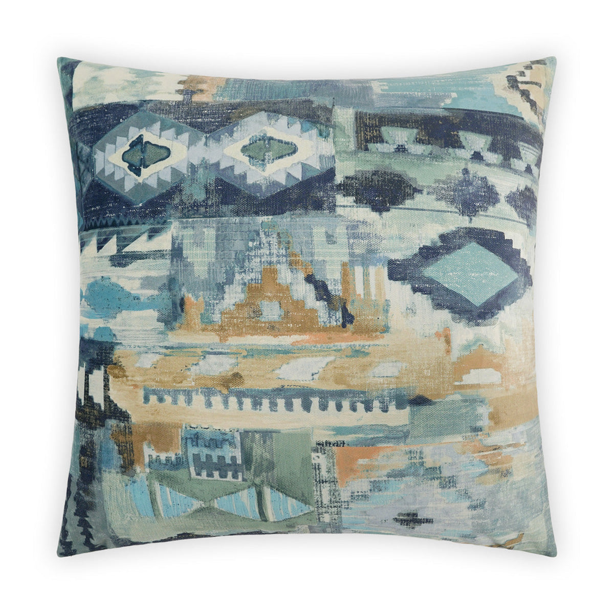 D.V. Kap Tiuatan Blue Throw Pillow With Insert