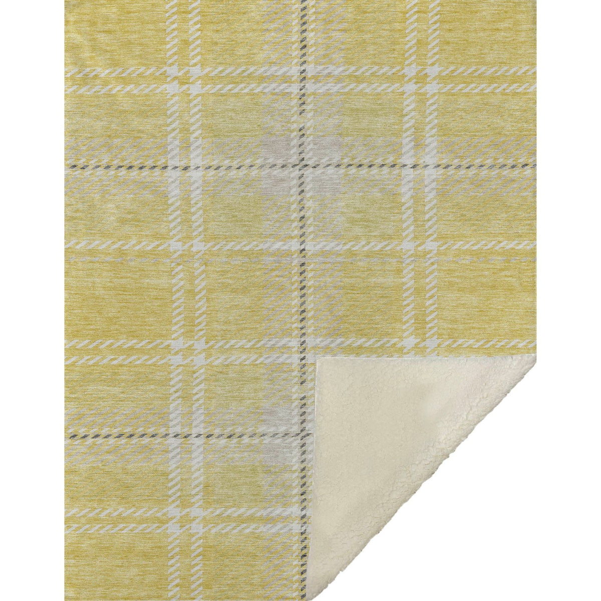 Spiral Whispers Gold Washable Indoor-Outdoor Rug
