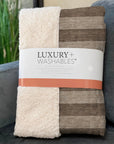 Fluid Mirage Coffee Washable Indoor-Outdoor Rug